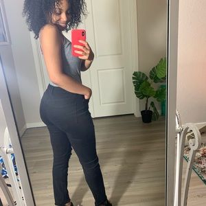 ANGELKISS denim collection Black ankle skinny jean